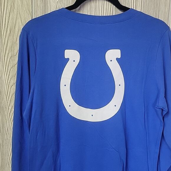 Indianapolis Colts NFL Blue Long Sleeve V Neck Shirt Womens Size Large NEW - Picture 6 of 10